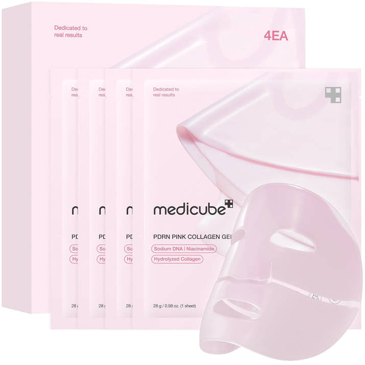 Salmon DNA PDRN Pink Collagen Jelly Gel mask (4 Pack)