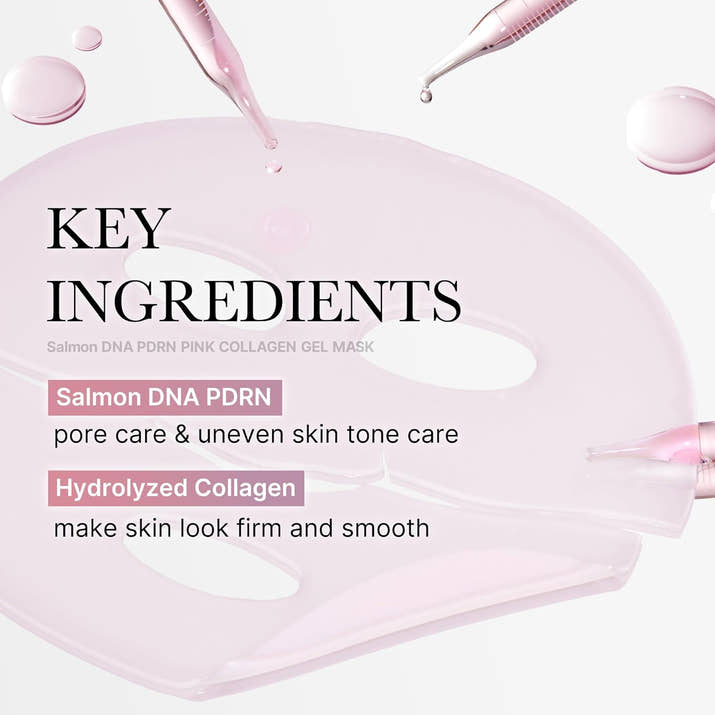 Salmon DNA PDRN Pink Collagen Jelly Gel mask (4 Pack)