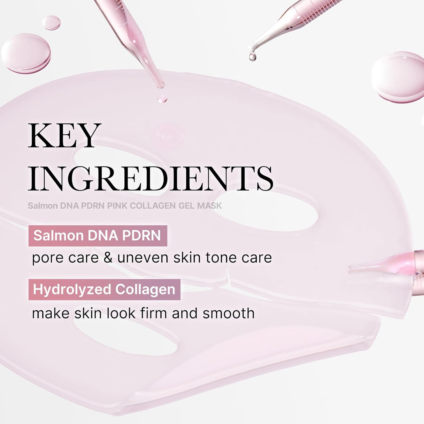 Salmon DNA PDRN Pink Collagen Jelly Gel mask (4 Pack)