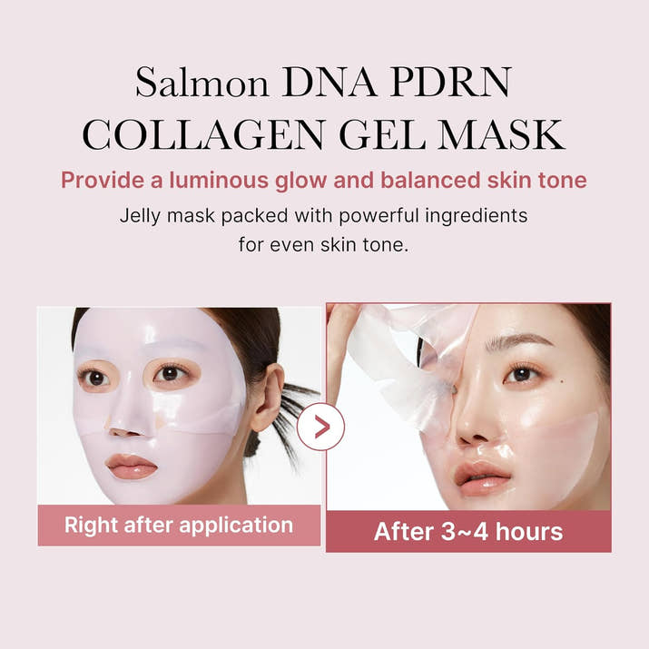 Salmon DNA PDRN Pink Collagen Jelly Gel mask (4 Pack)