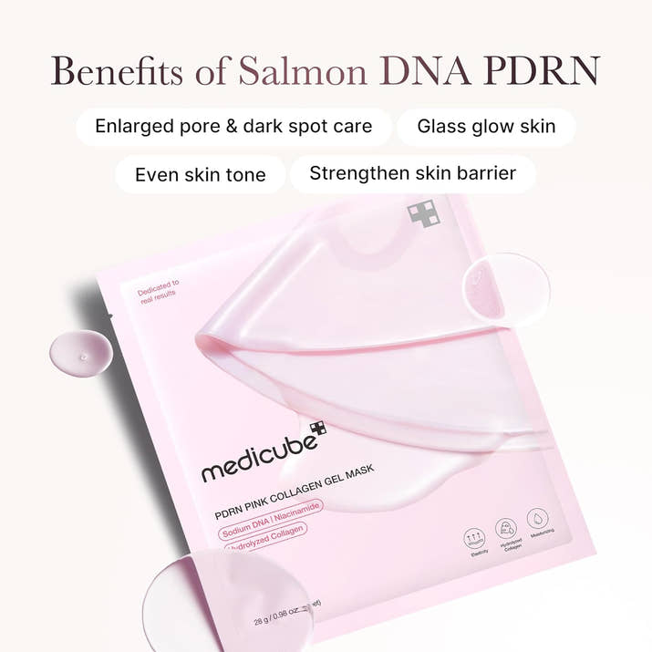 Salmon DNA PDRN Pink Collagen Jelly Gel mask (4 Pack)